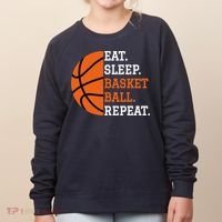 Basketball Player Boy Eat Sleep Basketball Repeat Women's Sweatshirt thumb 0