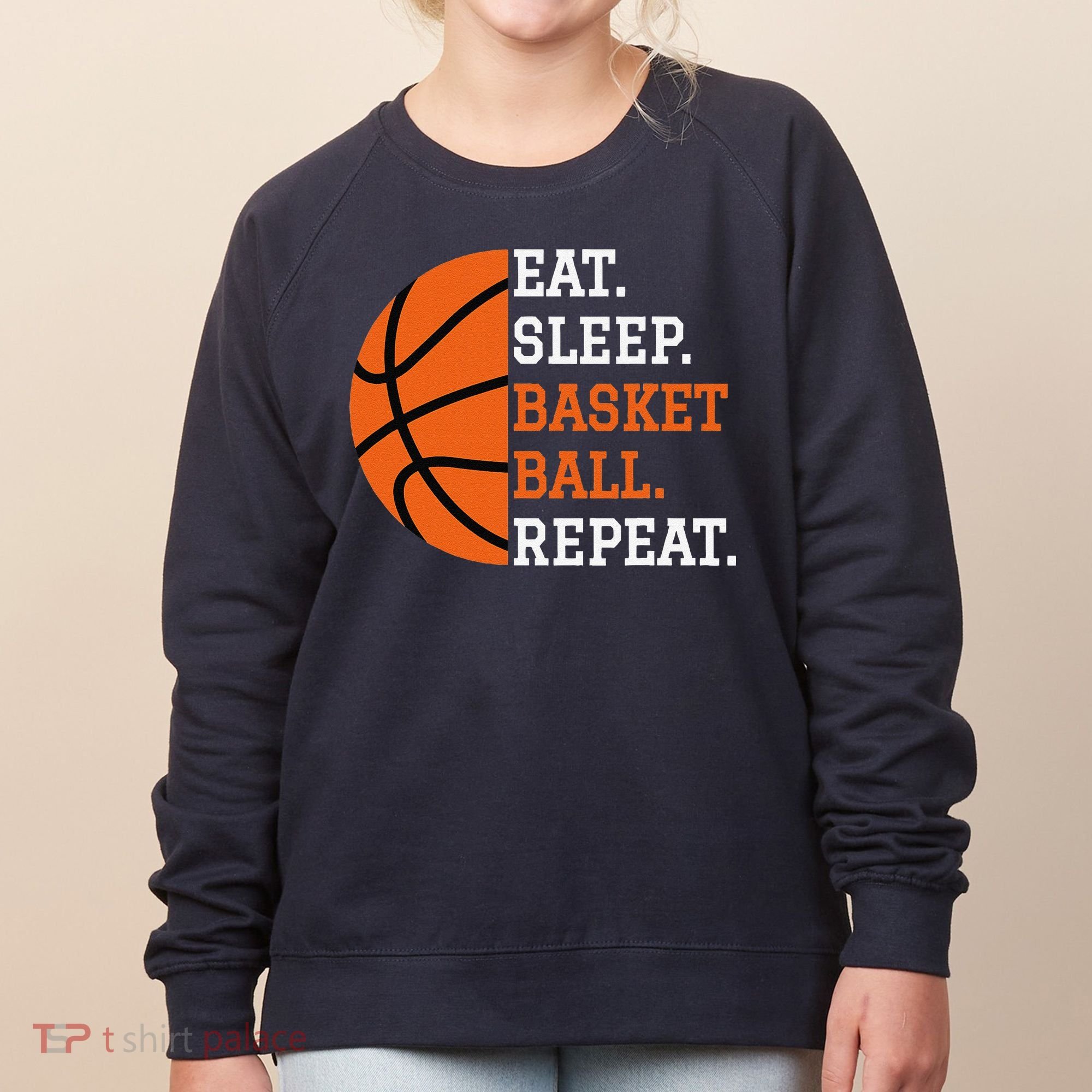 Basketball Player Boy Eat Sleep Basketball Repeat Women's Sweatshirt