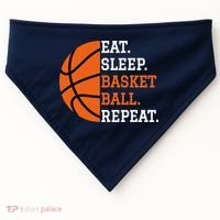 Basketball Player Boy Eat Sleep Basketball Repeat USA-Made Doggie Bandana thumb 0