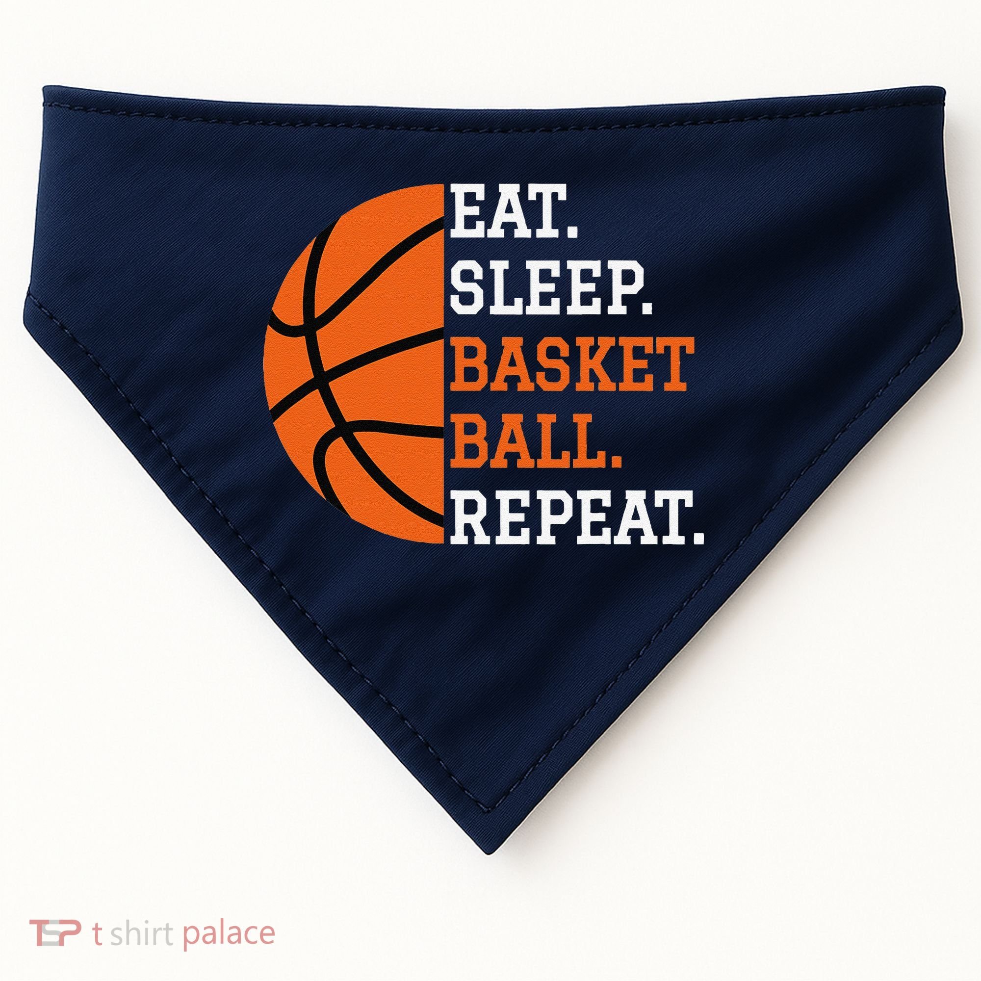 Basketball Player Boy Eat Sleep Basketball Repeat USA-Made Doggie Bandana