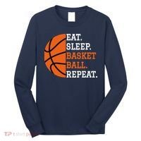 Basketball Player Boy Eat Sleep Basketball Repeat Long Sleeve Shirt thumb 0