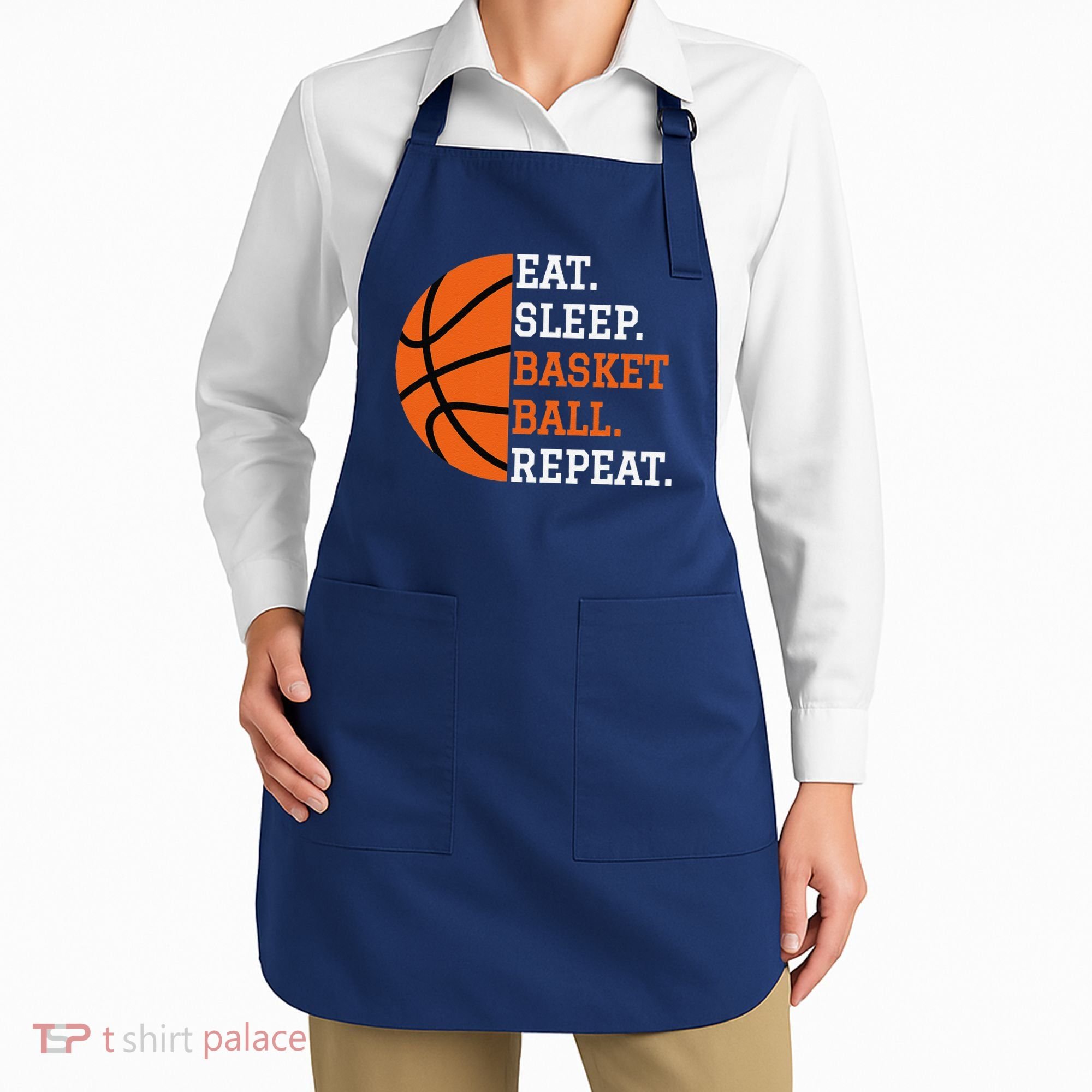 Basketball Player Boy Eat Sleep Basketball Repeat Apron