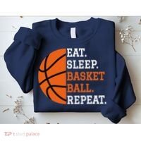 Basketball Player Boy Eat Sleep Basketball Repeat Sweatshirt thumb 2