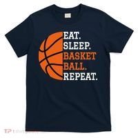 Basketball Player Boy Eat Sleep Basketball Repeat T-Shirt thumb 0