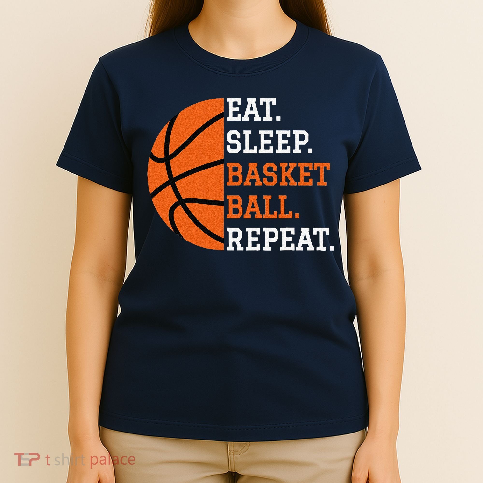 Basketball Player Boy Eat Sleep Basketball Repeat T-Shirt