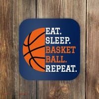 Basketball Player Boy Eat Sleep Basketball Repeat Coaster thumb 0