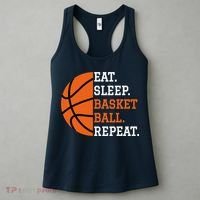 Basketball Player Boy Eat Sleep Basketball Repeat Women's Tank Top thumb 3