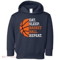 Basketball Player Boy Eat Sleep Basketball Repeat Toddler Hoodie thumb 0
