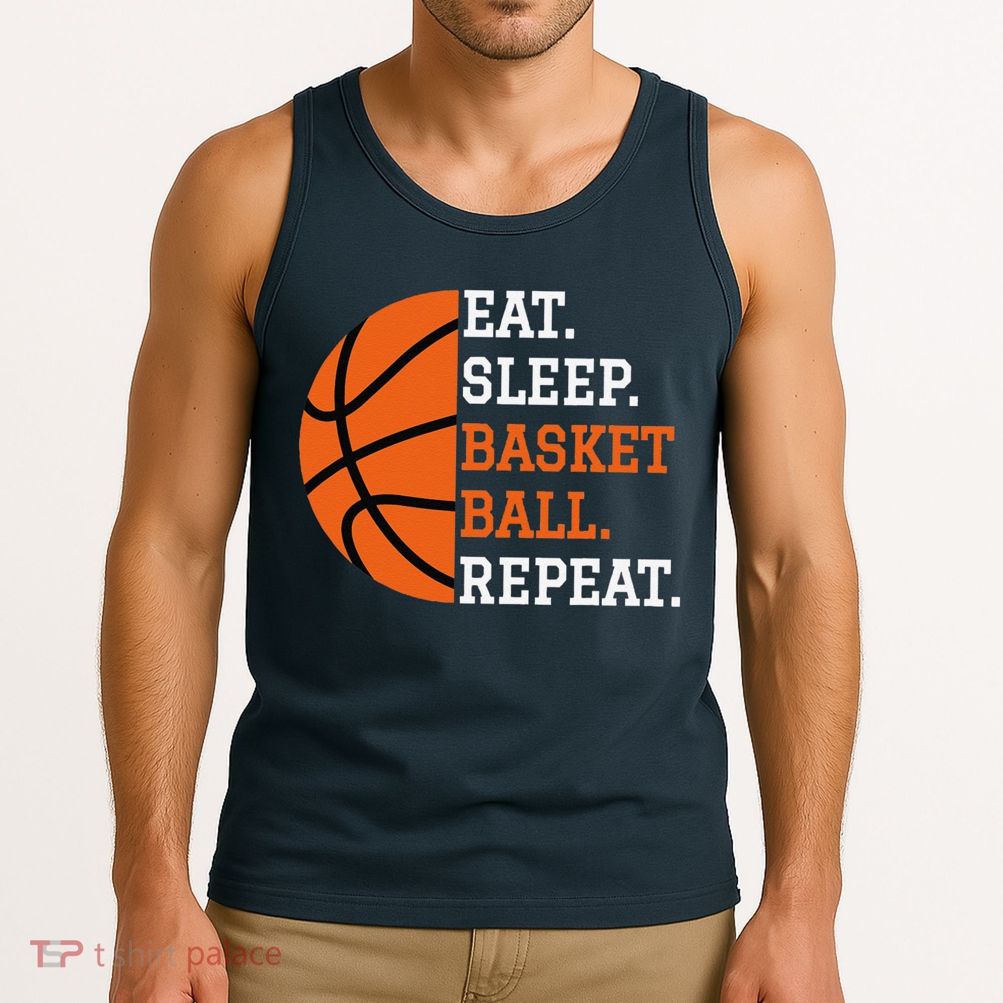 Basketball Player Boy Eat Sleep Basketball Repeat Tank Top