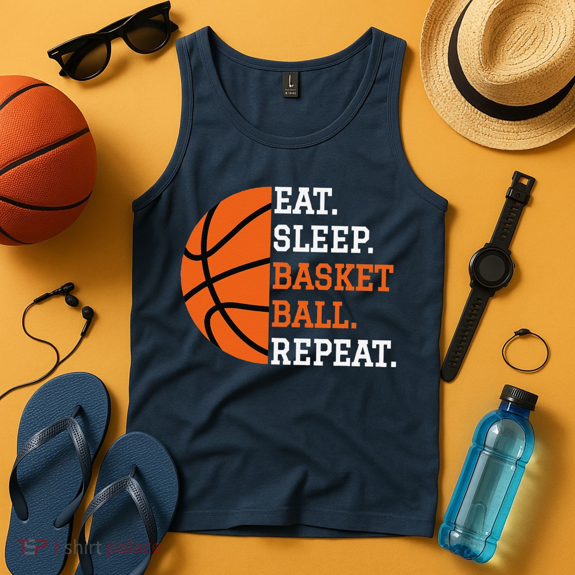 Basketball Player Boy Eat Sleep Basketball Repeat Tank Top