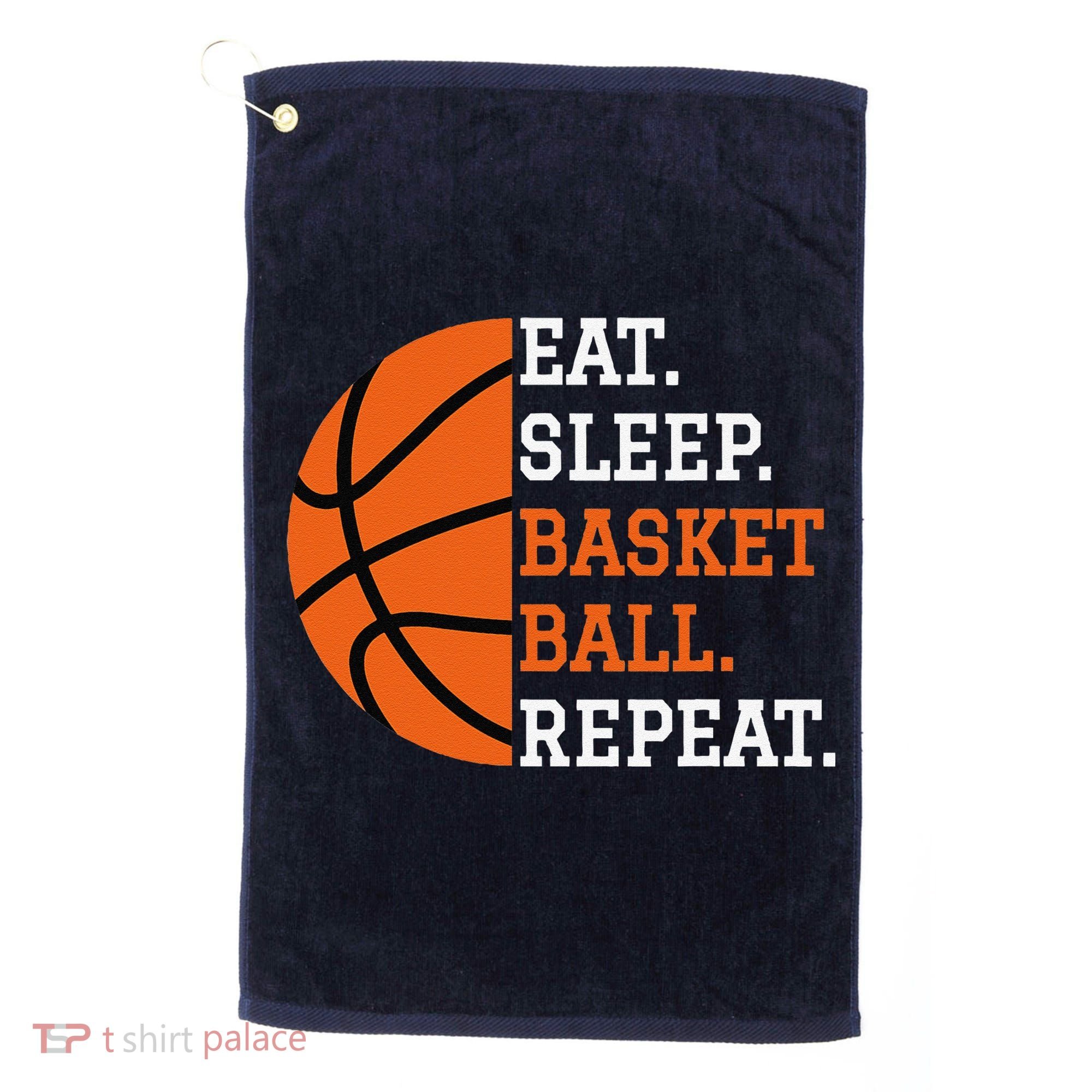 Basketball Player Boy Eat Sleep Basketball Repeat Golf Towel