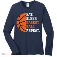 Basketball Player Boy Eat Sleep Basketball Repeat Women's Long Sleeve Shirt thumb 0