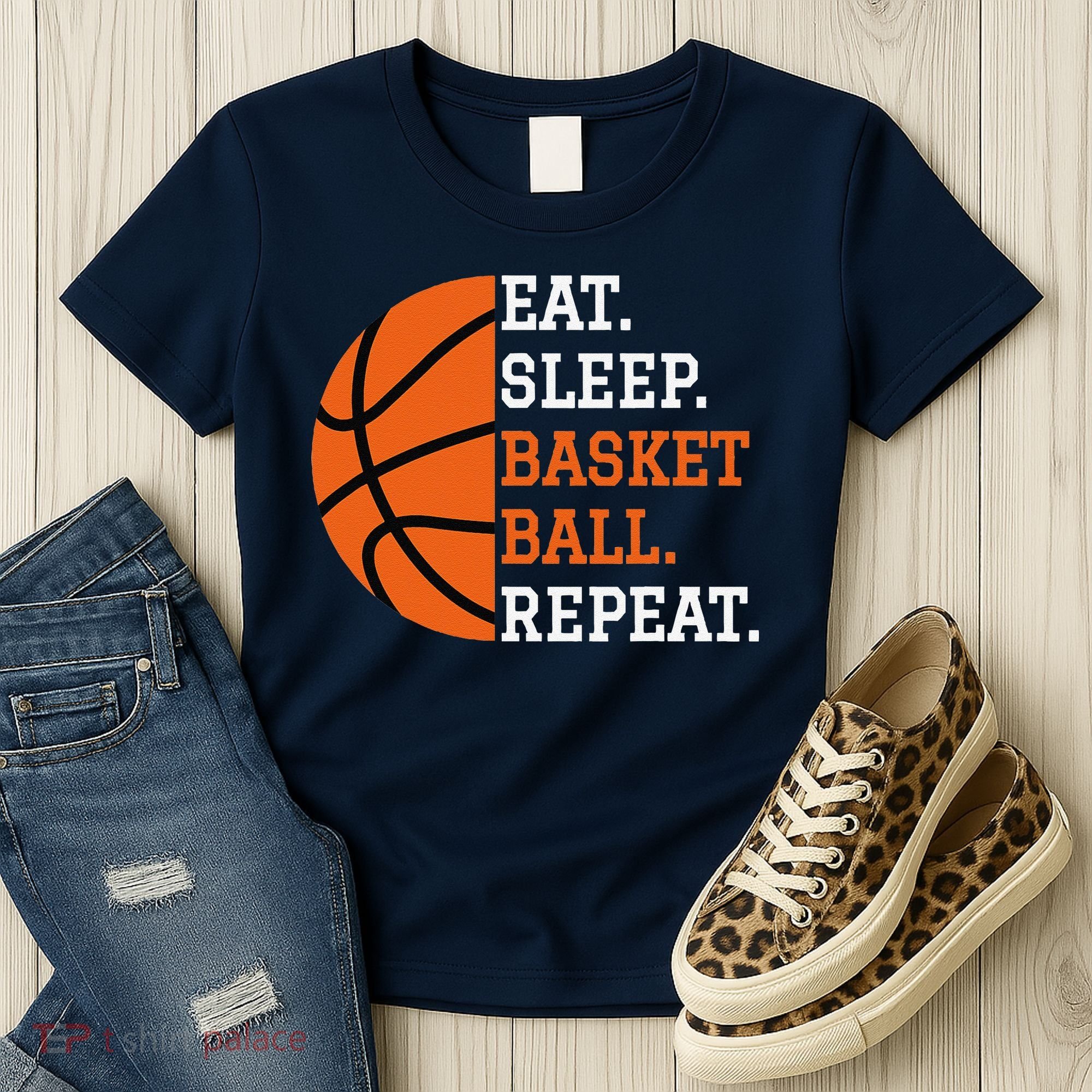 Basketball Player Boy Eat Sleep Basketball Repeat Women's T-Shirt