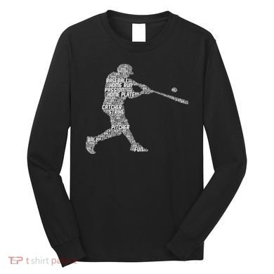 Baseball Player Batter Long Sleeve Shirt