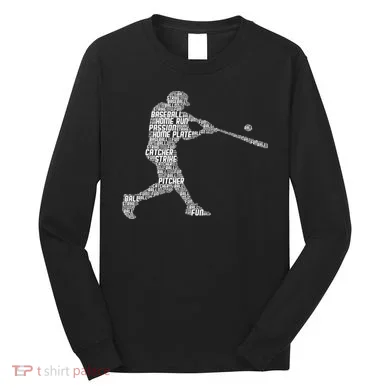 Baseball Player Batter Long Sleeve Shirt