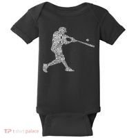Baseball Player Batter Baby Bodysuit thumb 0