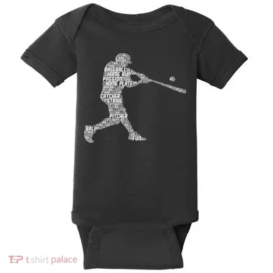 Baseball Player Batter Baby Bodysuit