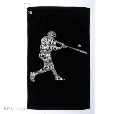 Baseball Player Batter Golf Towel