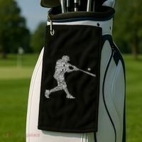 Baseball Player Batter Golf Towel thumb 2