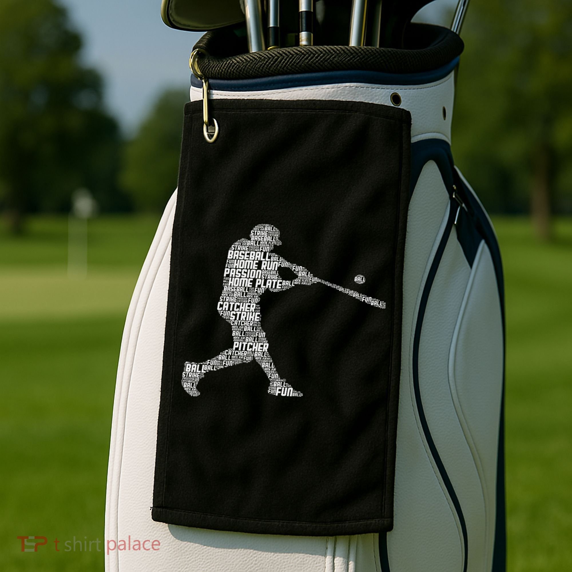 Baseball Player Batter Golf Towel