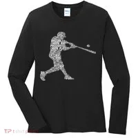 Baseball Player Batter Women's Long Sleeve Shirt thumb 0