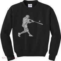 Baseball Player Batter Kids Sweatshirt thumb 0