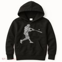 Baseball Player Batter Kids Hoodie thumb 0