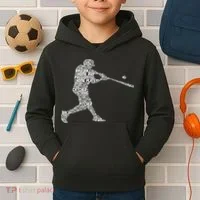 Baseball Player Batter Kids Hoodie thumb 2