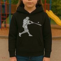 Baseball Player Batter Kids Hoodie thumb 3