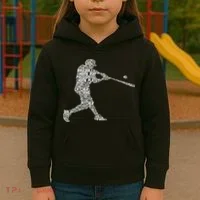 Baseball Player Batter Kids Hoodie thumb 3