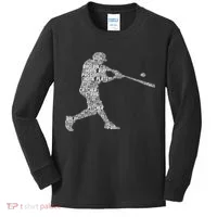 Baseball Player Batter Kids Long Sleeve Shirt thumb 0