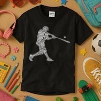 Baseball Player Batter Kids T-Shirt thumb 3