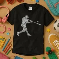 Baseball Player Batter Kids T-Shirt thumb 3