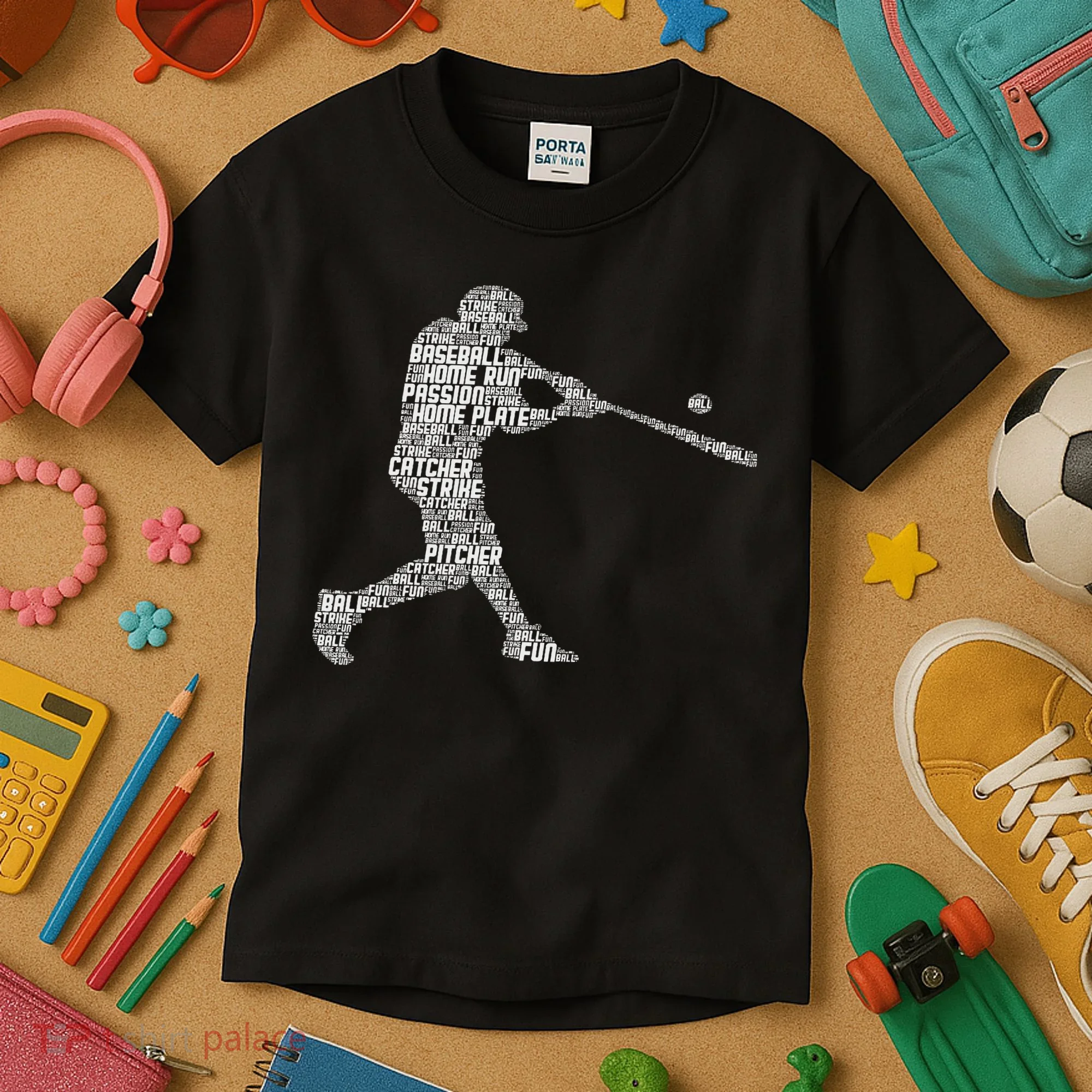 Baseball Player Batter Kids T-Shirt