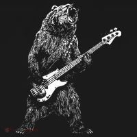 Bear Playing Bass Guitar For Men Animal Playing Guitar Mousepad thumb 1