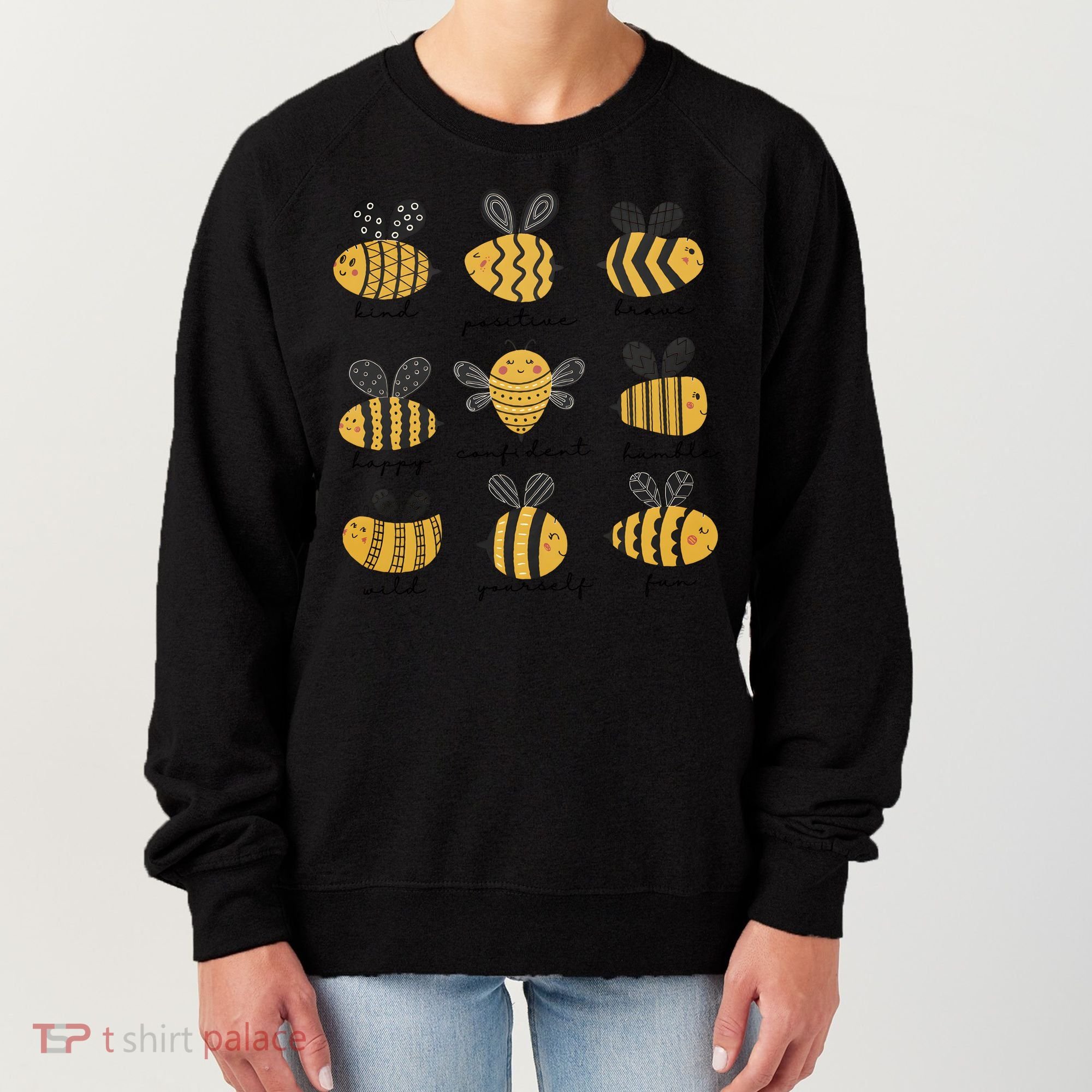 Bee Positivity Bee Lover Beekeeper Bee Happy Women's Sweatshirt