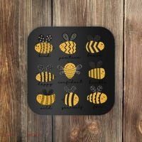 Bee Positivity Bee Lover Beekeeper Bee Happy Coaster thumb 0