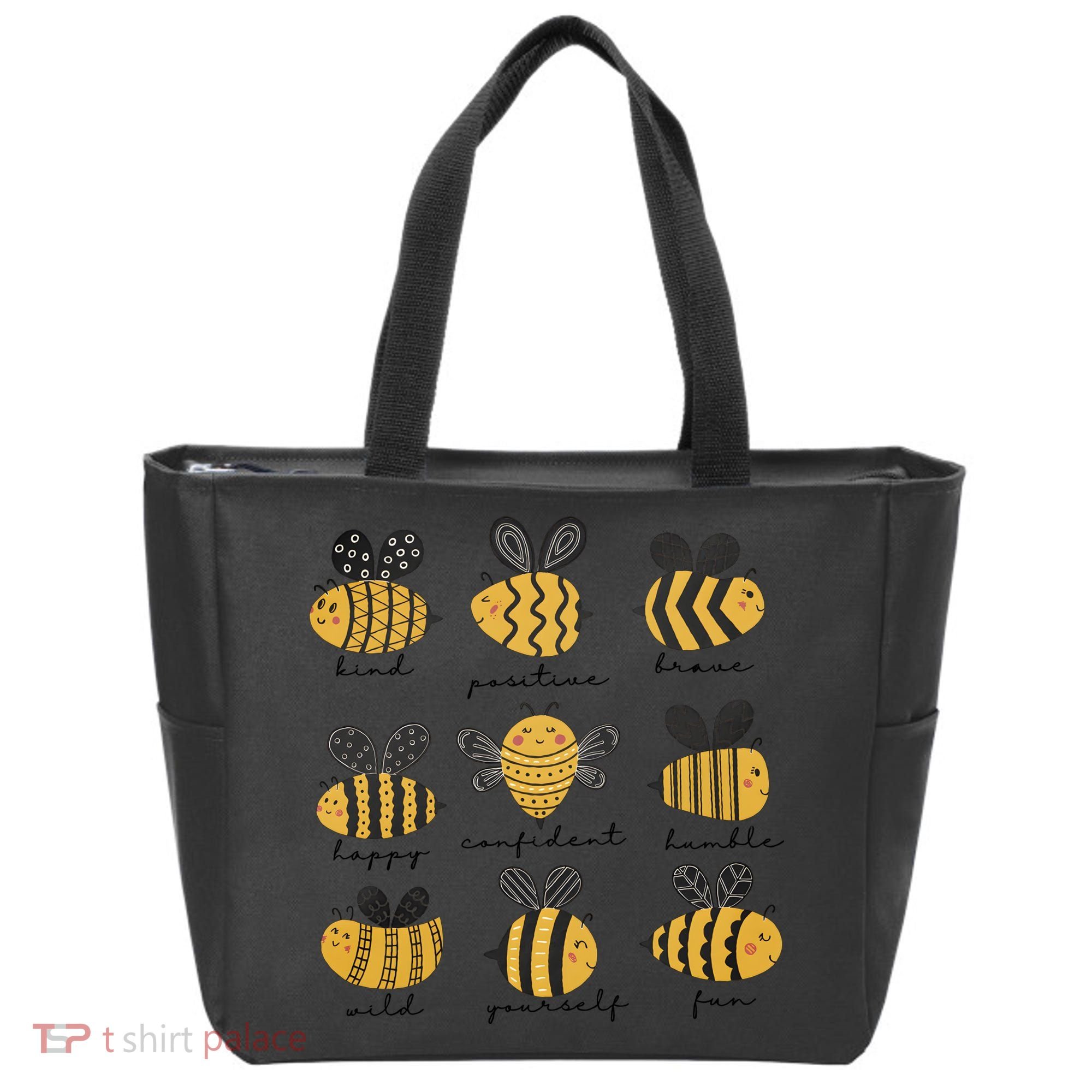 Bee Positivity Bee Lover Beekeeper Bee Happy Tote Bag