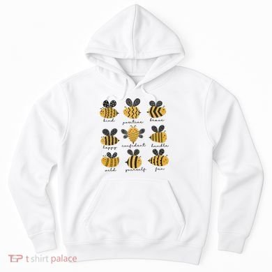 Bee Positivity Bee Lover Beekeeper Bee Happy Hoodie