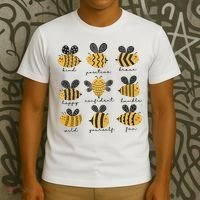 Bee Positivity Bee Lover Beekeeper Bee Happy T-Shirt thumb 3