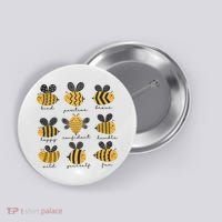 Bee Positivity Bee Lover Beekeeper Bee Happy Button thumb 0