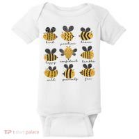 Bee Positivity Bee Lover Beekeeper Bee Happy Baby Bodysuit thumb 0