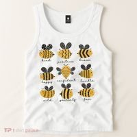 Bee Positivity Bee Lover Beekeeper Bee Happy Tank Top thumb 2