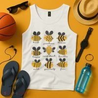 Bee Positivity Bee Lover Beekeeper Bee Happy Tank Top thumb 4