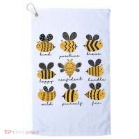 Bee Positivity Bee Lover Beekeeper Bee Happy Golf Towel thumb 0