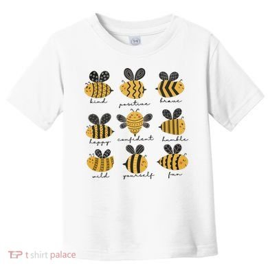 Bee Positivity Bee Lover Beekeeper Bee Happy Toddler T-Shirt