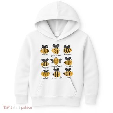 Bee Positivity Bee Lover Beekeeper Bee Happy Kids Hoodie