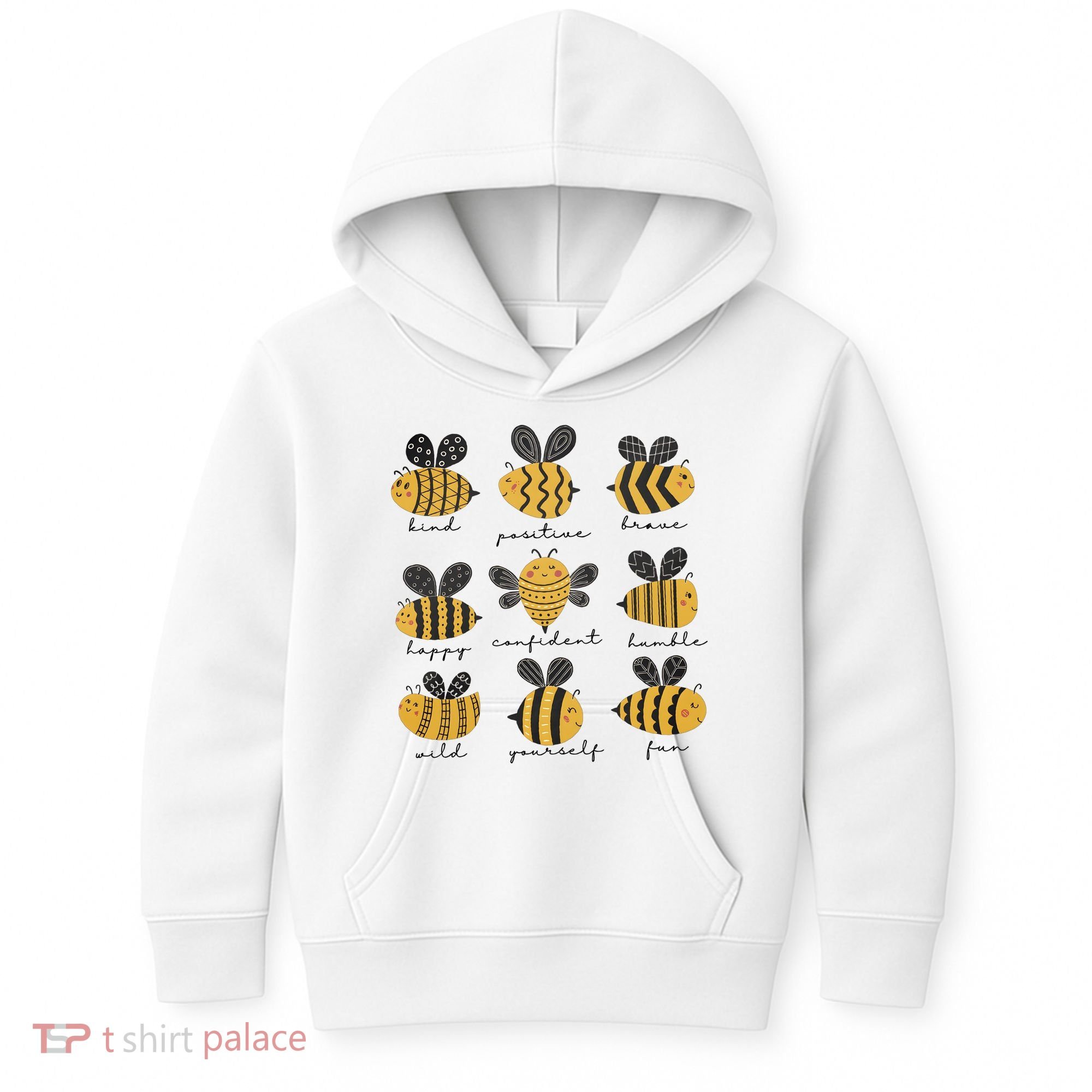 Bee Positivity Bee Lover Beekeeper Bee Happy Kids Hoodie