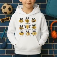 Bee Positivity Bee Lover Beekeeper Bee Happy Kids Hoodie thumb 2
