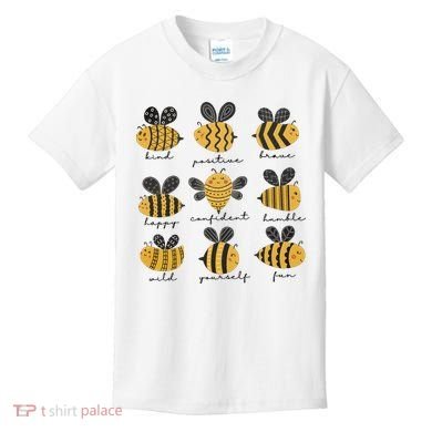Bee Positivity Bee Lover Beekeeper Bee Happy Kids T-Shirt
